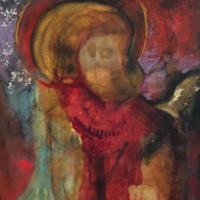 painting of a witch by D.C. artist Laurel Hausler