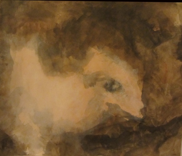 ghostly painting of an animal