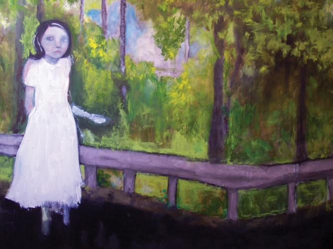 painting of a memory of a girl in spring