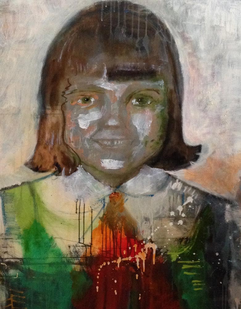 Self portrait as girl scout by Laurel Hausler