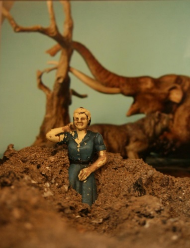 Photo of a tiny figure set in a tiny landscape by Laurel Hausler