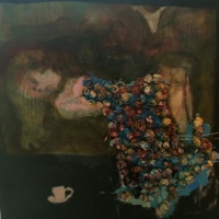 painting of a girl dreaming by Laurel Hausler