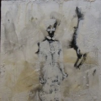 encaustic painting of a nurse