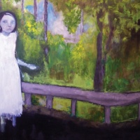 painting of a memory of a girl in spring