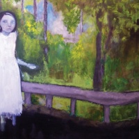 painting of a memory of a girl in spring